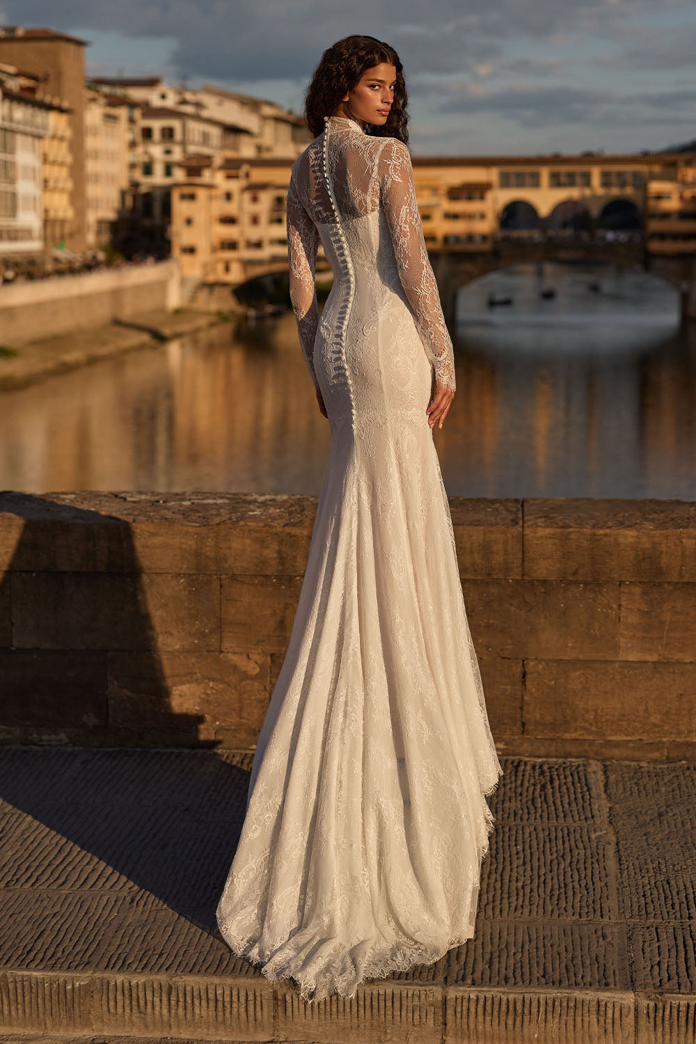 Milla Nova, Caravellia, High-Neck Lace Mermaid Bridal Gown | Esposa