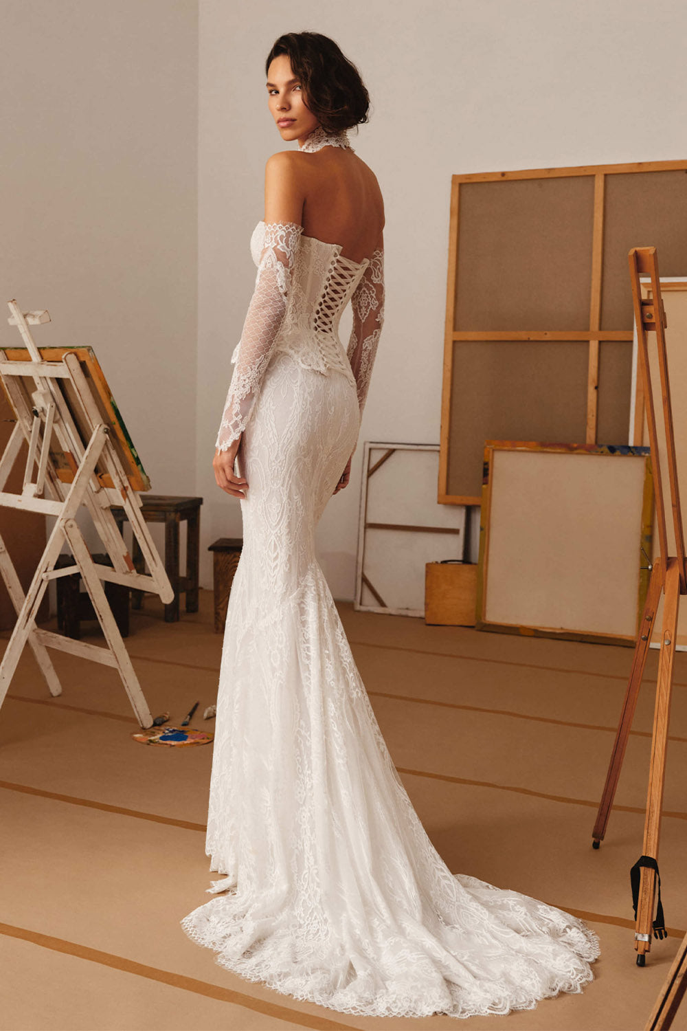 Milla Nova, Colore, Sculpted Lace Mermaid Bridal Gown | Esposa