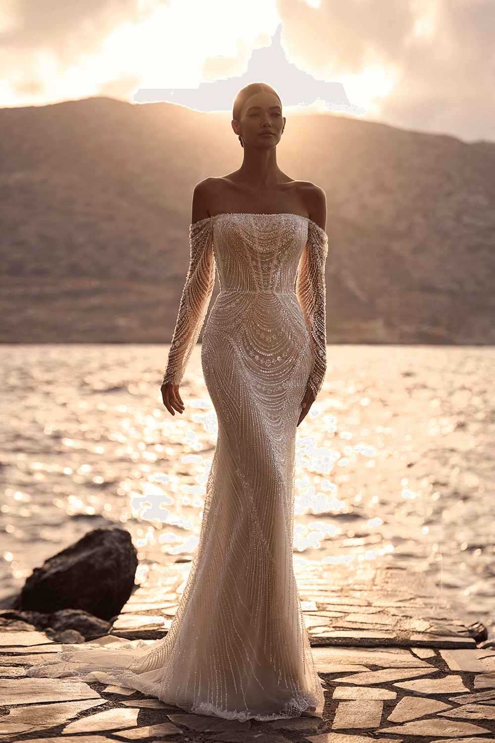 Milla Nova, Shimmery Fit and Flare Gown | Esposa