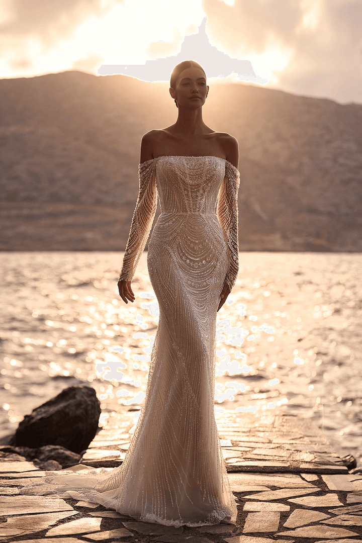 Milla Nova, Shimmery Fit and Flare Gown | Esposa