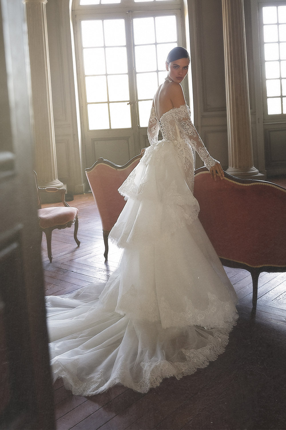 Wona Concept, Encore, Romantic Lace Off-Shoulder Bridal Gown | Esposa