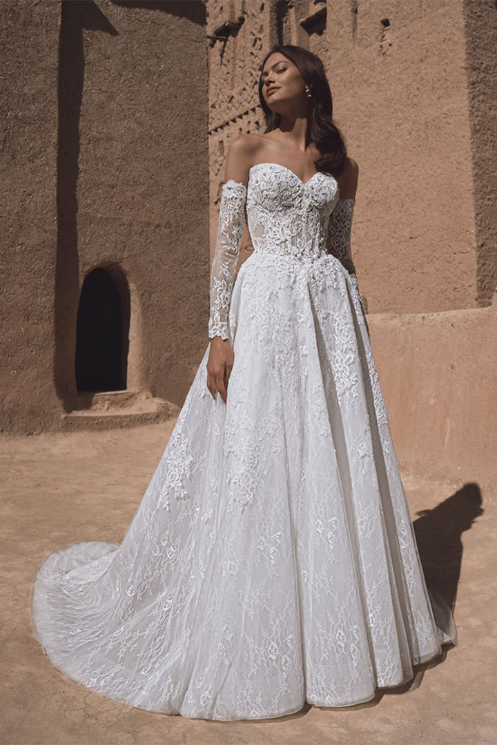 Enzoani Blue, Tia, Regal A-Line Gown | Esposa