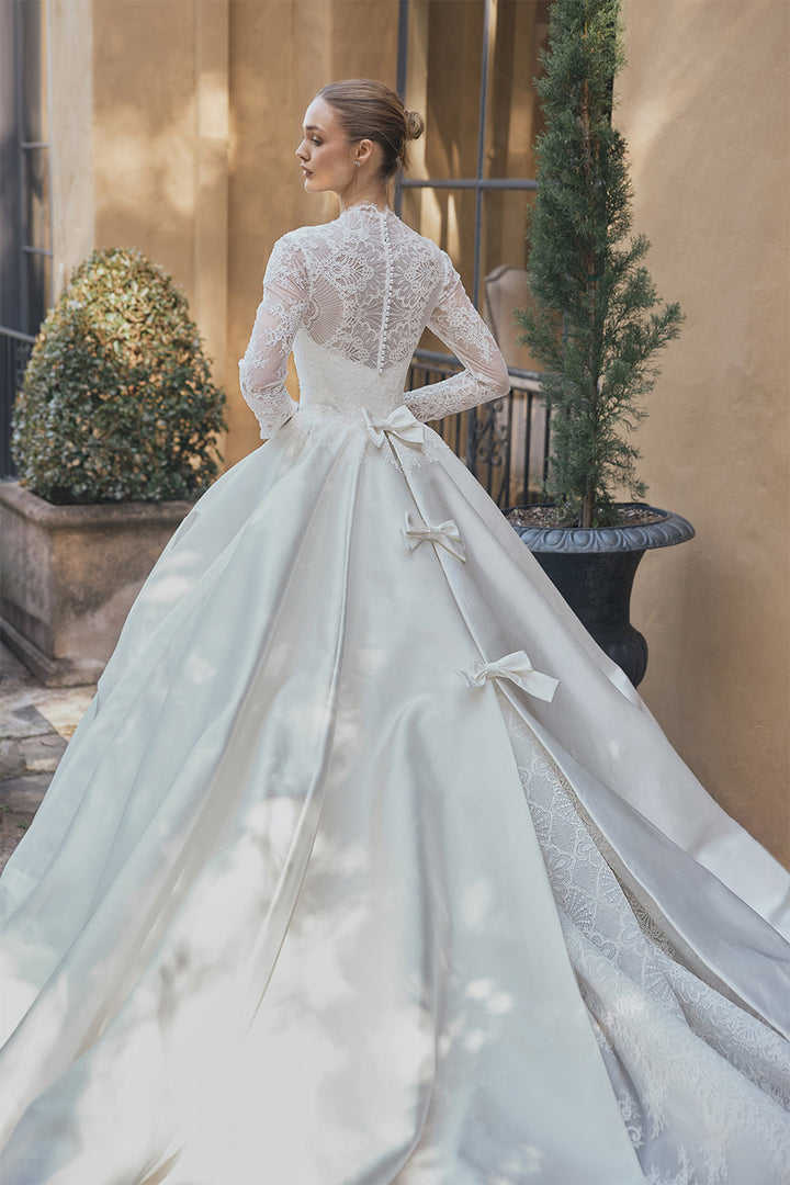 Steven Khalil, Erica, Elegant Long Sleeve Ballgown | Esposa