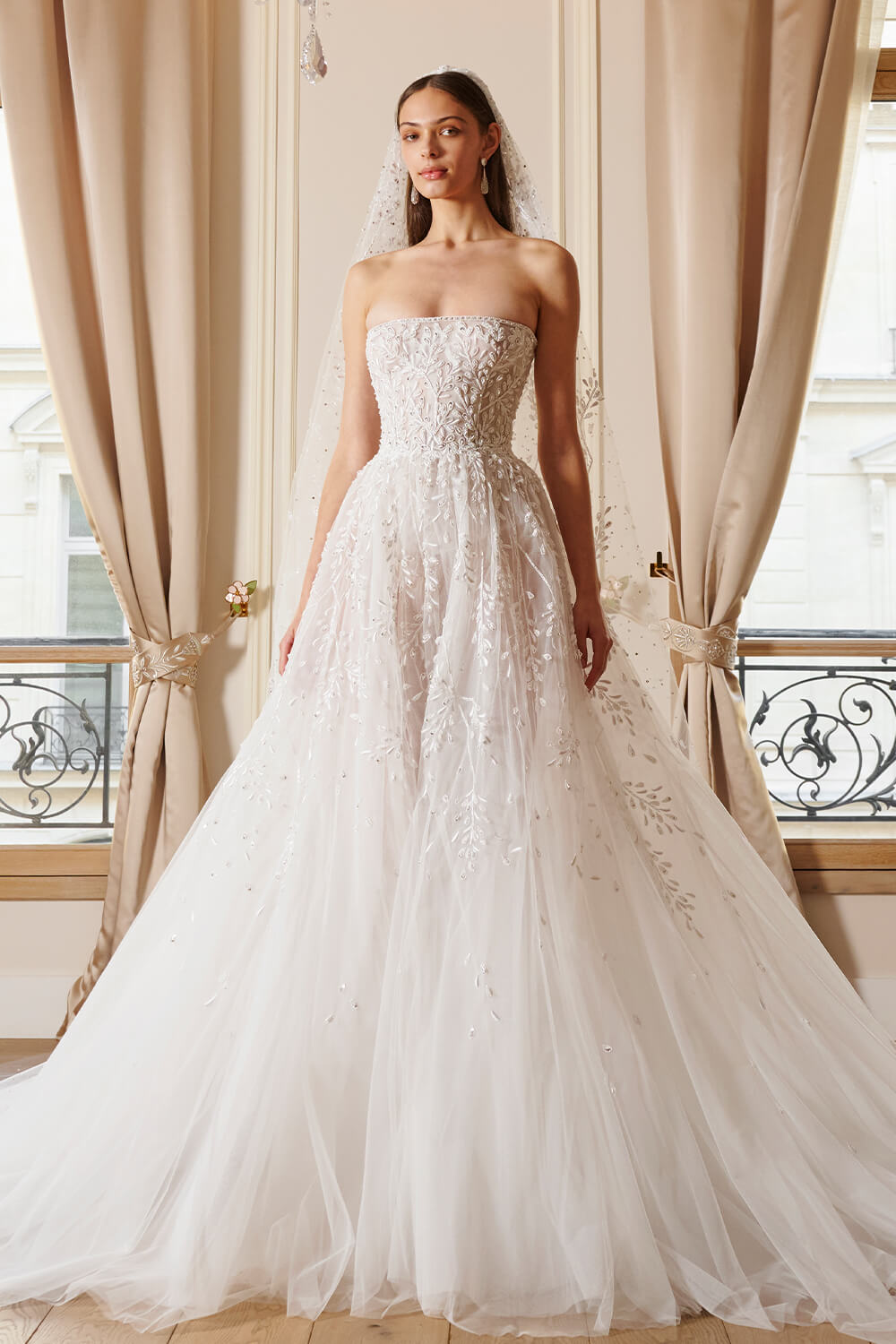 Georges Hobeika, Strapless Embroidered Gown | Esposa