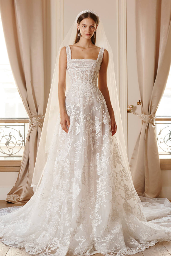 Georges Hobeika, Square Neckline Gown | Esposa