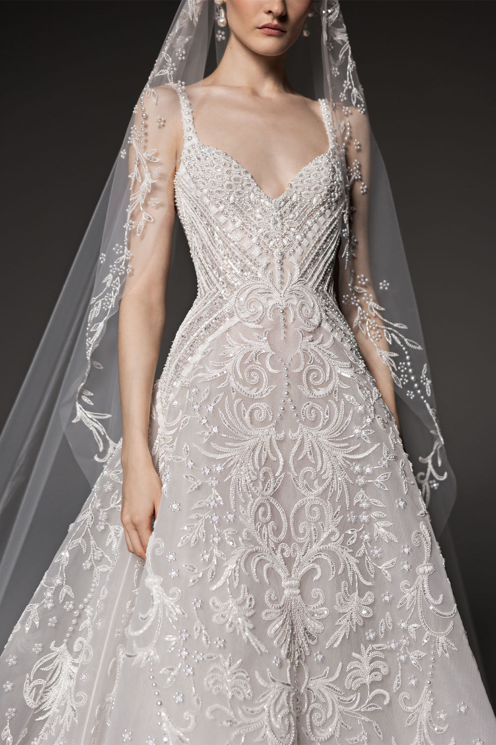 Georges Hobeika, Embroidered A-Line Bridal Gown | Esposa
