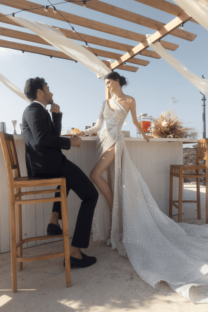 Plume by Kristie, Beaded Sexy Dress | Esposa