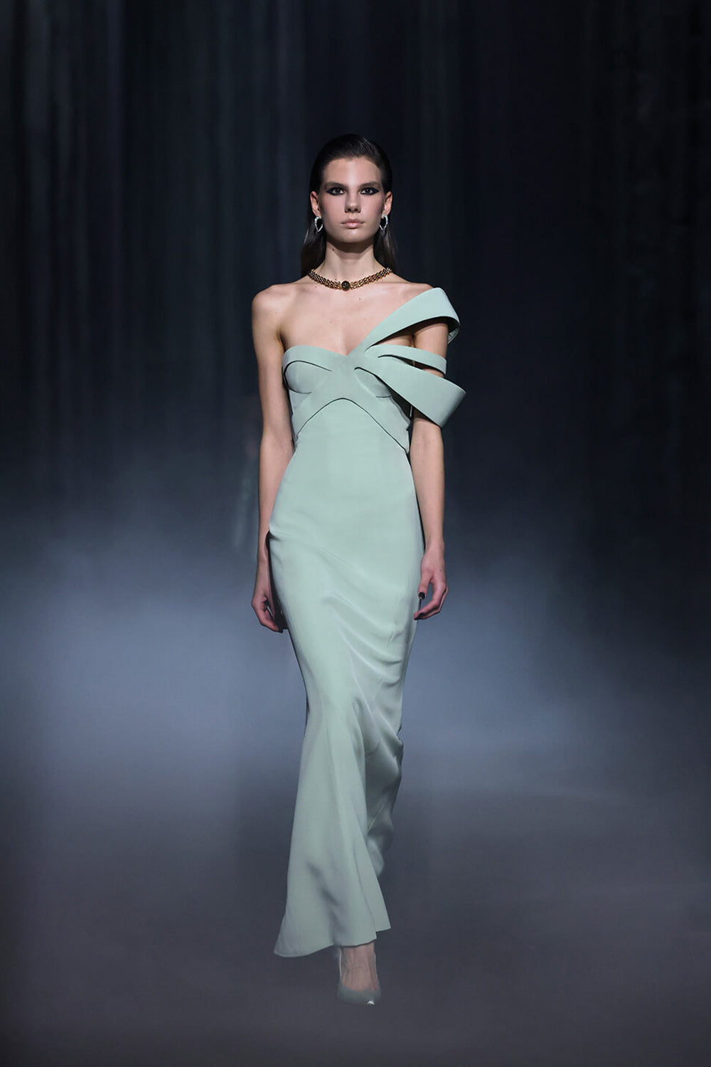 Georges Hobeika, One Shoulder Dress | Esposa