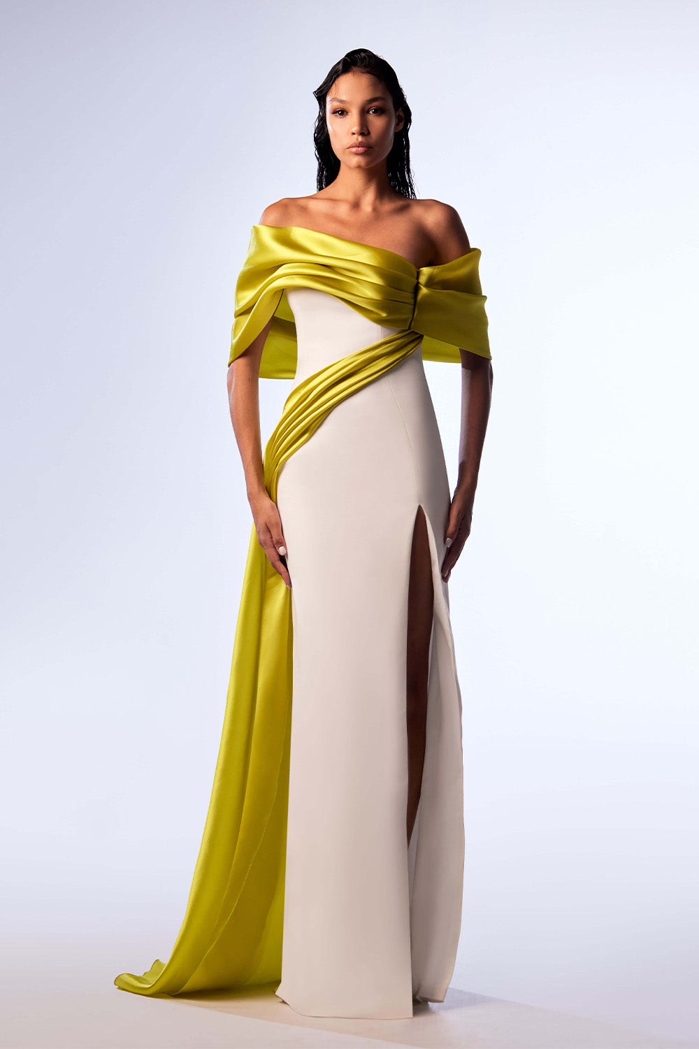 Gaby Charbachy, Elegant Off Shoulder Dress | Esposa