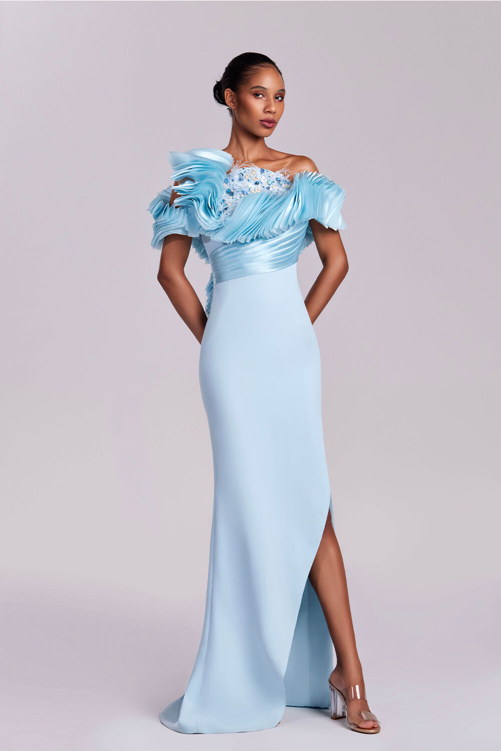 Gaby Charbachy, Off Shoulder Evening Dress | Esposa