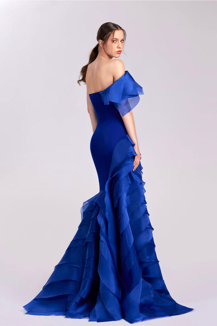 Gaby Charbachy, Ruffle Evening Dress | Esposa