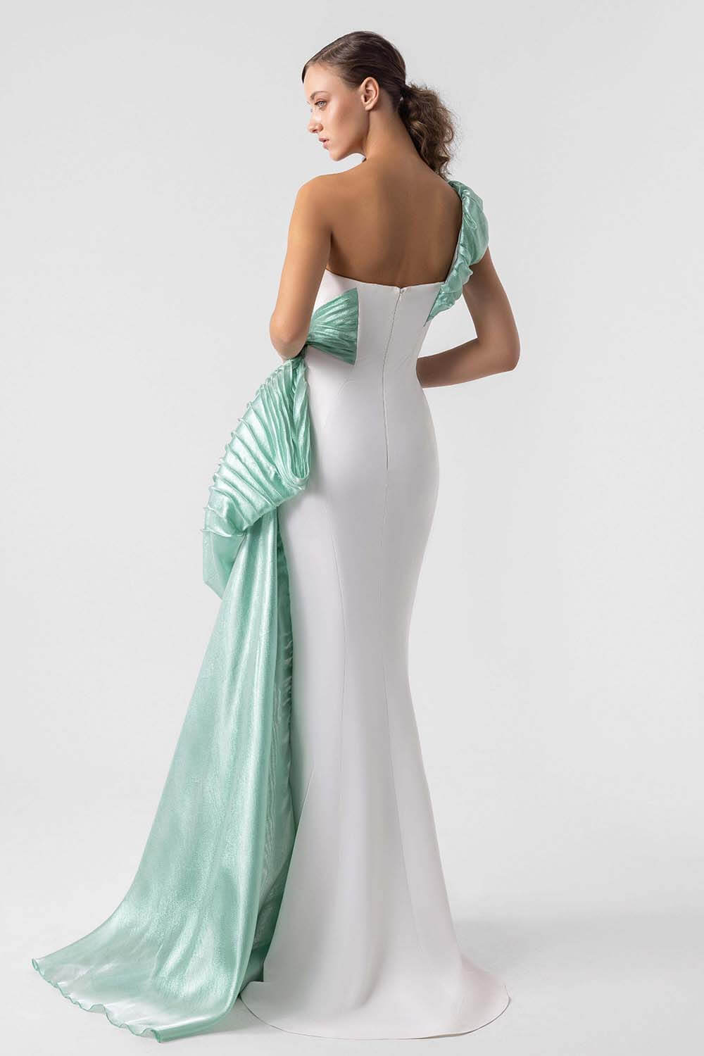 Gaby Charbachy, Asymmetrical Neckline Dress | Esposa