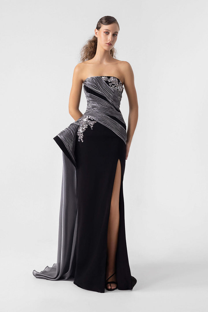 Gaby Charbachy, Embroidered Strapless Gown | Esposa