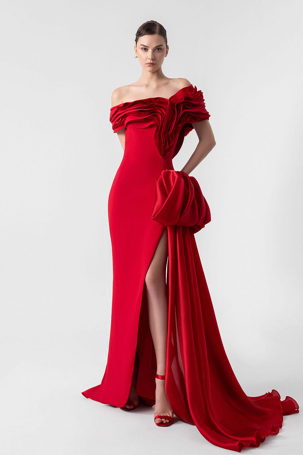 Gaby Charbachy, Asymmetrical Neckline Dress | Esposa