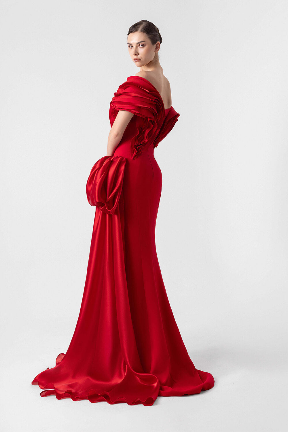 Gaby Charbachy, Asymmetrical Neckline Dress | Esposa