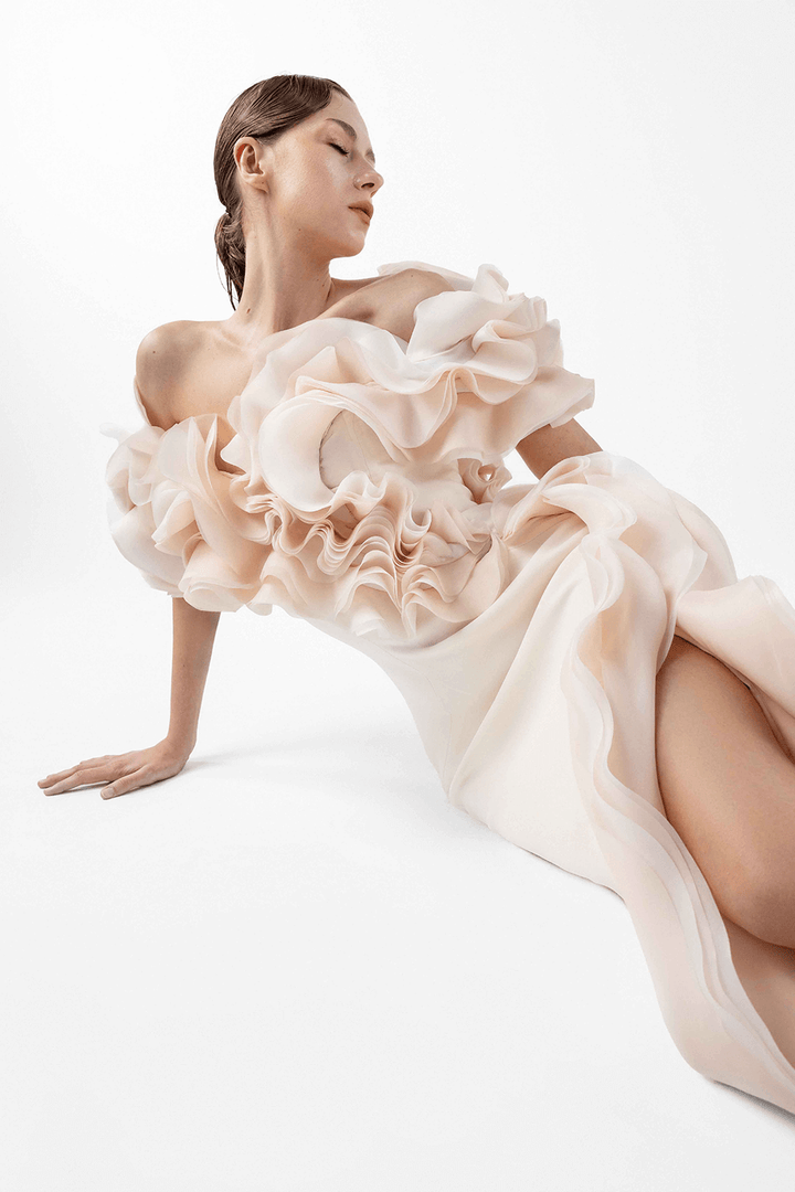 Gaby Charbachy, Ruffled Mermaid Gown | Esposa
