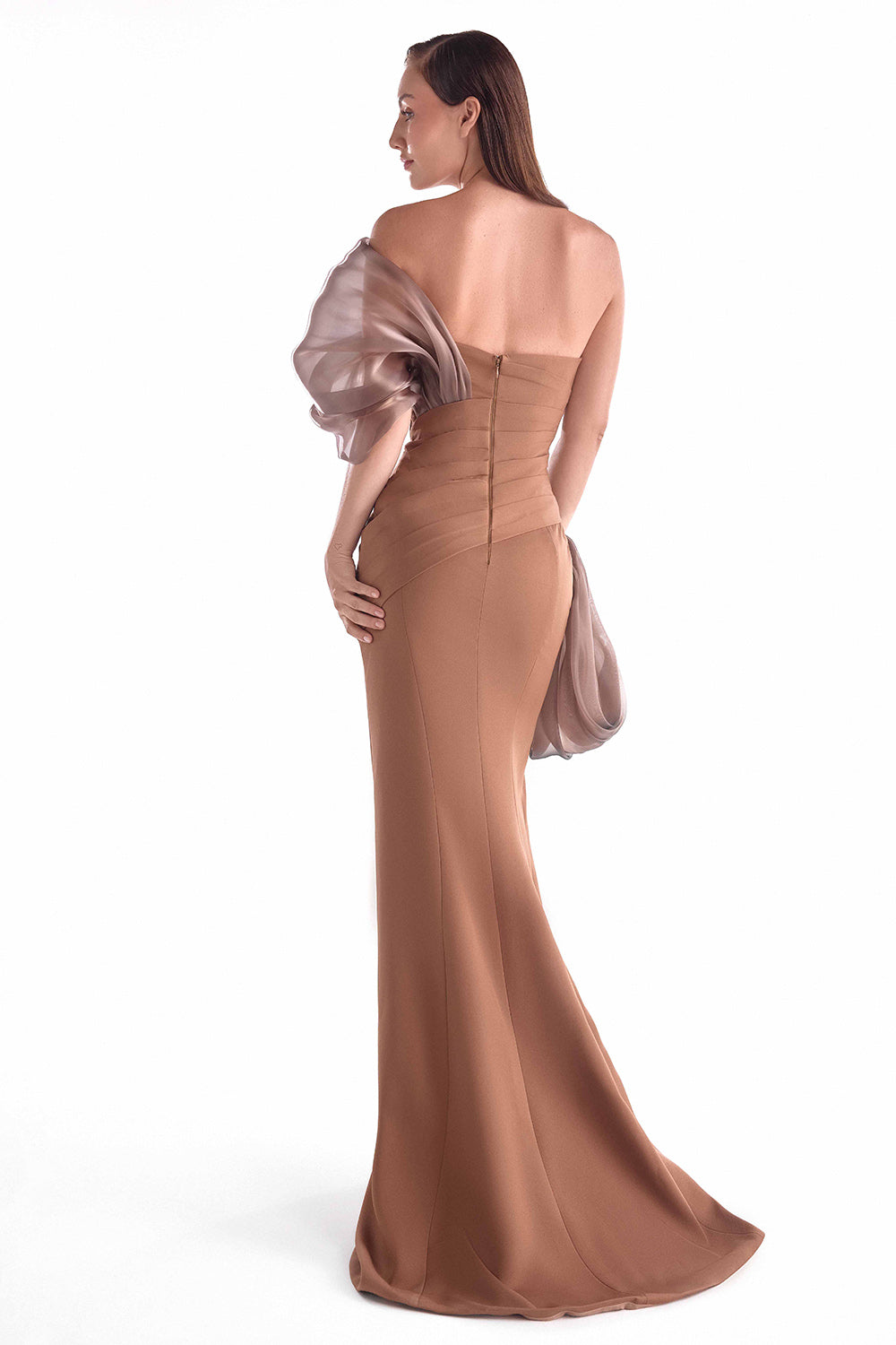 Gaby Charbachy, Sculptural One-Shoulder Evening Dress | Esposa