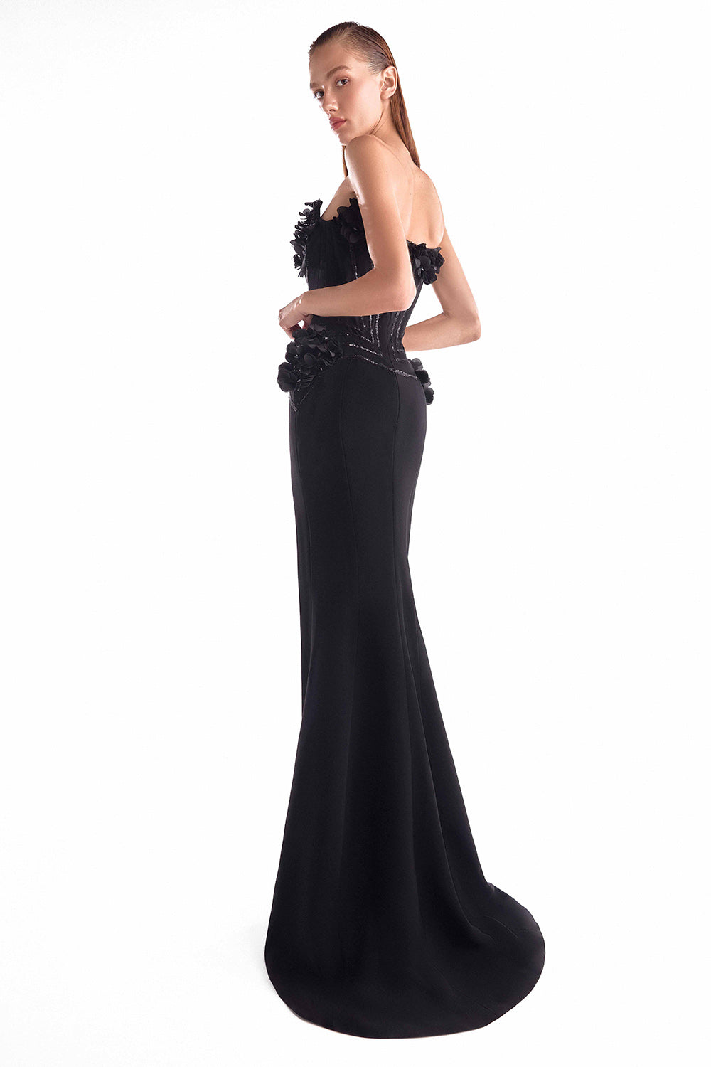 Gaby Charbachy, Embroidered Corset Mermaid Dress | Esposa