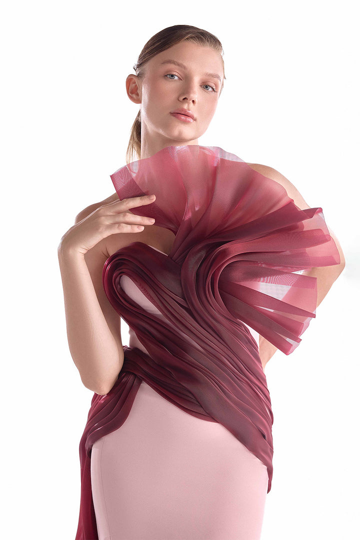 Gaby Charbachy, Sculptural Strapless Evening Dress | Esposa