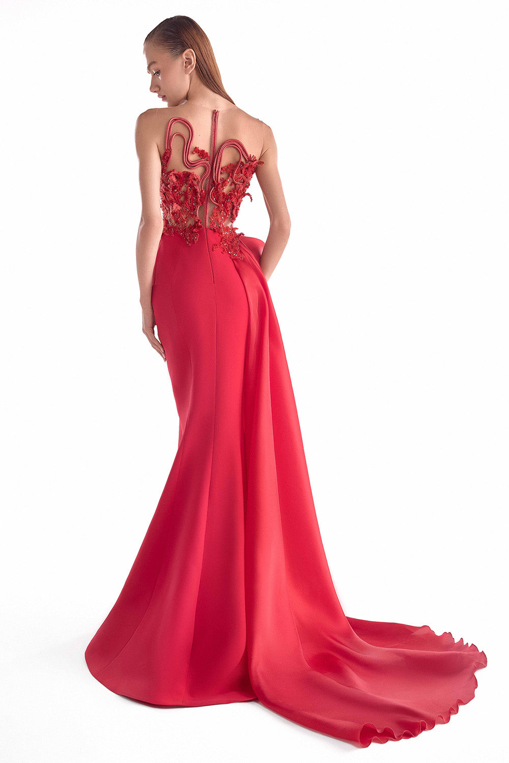 Gaby Charbachy, Sculpted Embroidered Mermaid Dress | Esposa