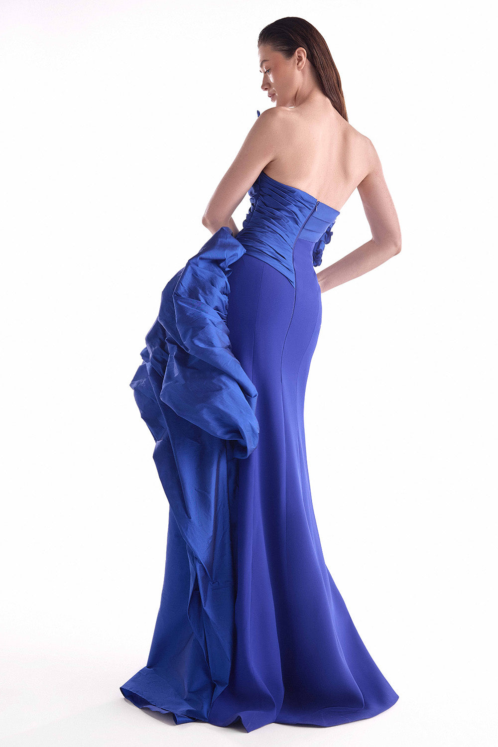 Gaby Charbachy, Strapless Draped Satin Dress | Esposa