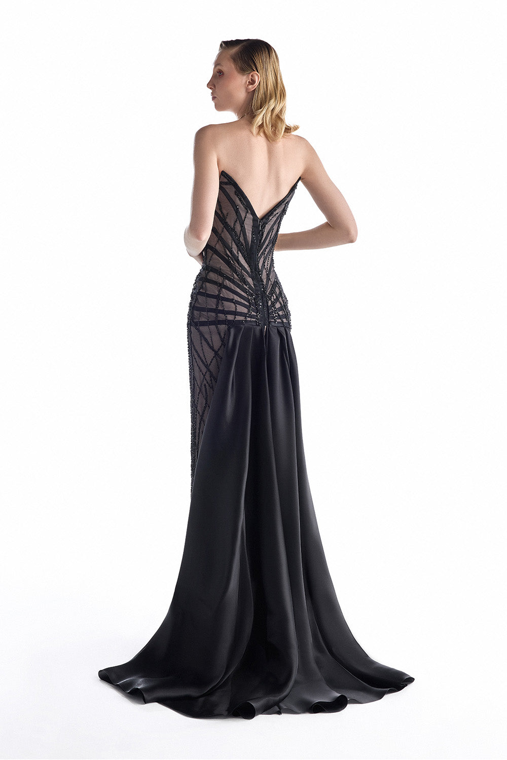 Gaby Charbachy, Strapless Beaded Corset Gown | Esposa