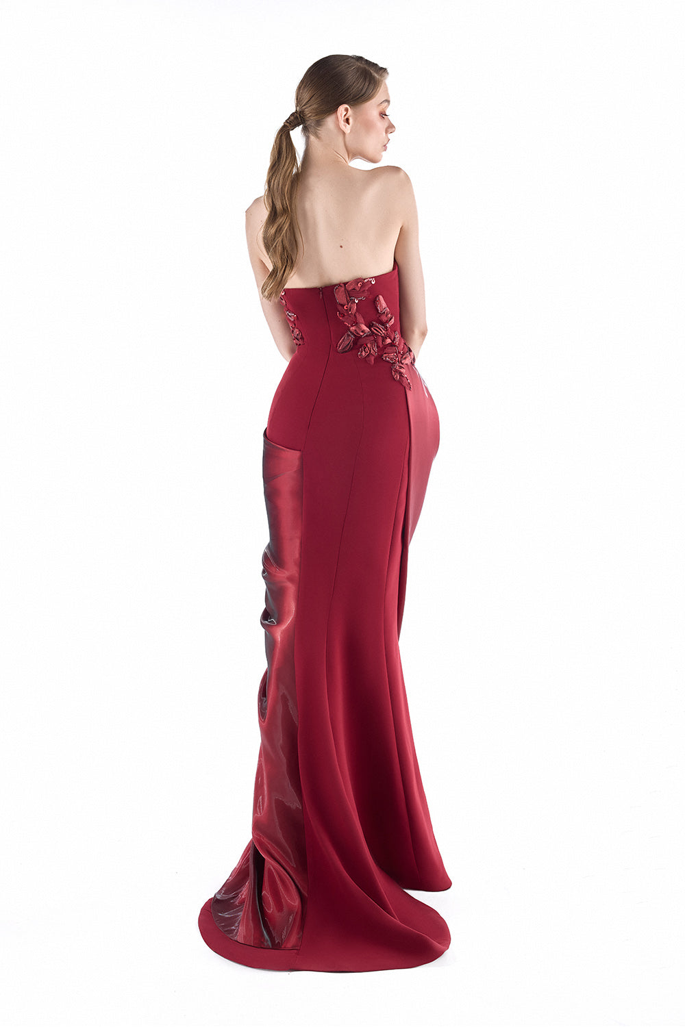 Gaby Charbachy, Luxurious Draped Satin Gown | Esposa
