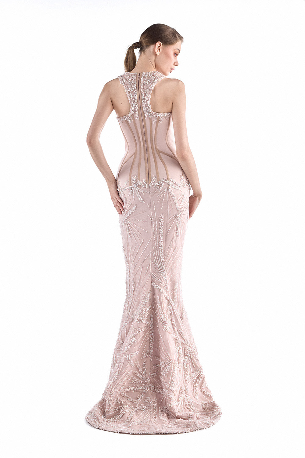 Gaby Charbachy, Embellished Corset Mermaid Gown | Esposa