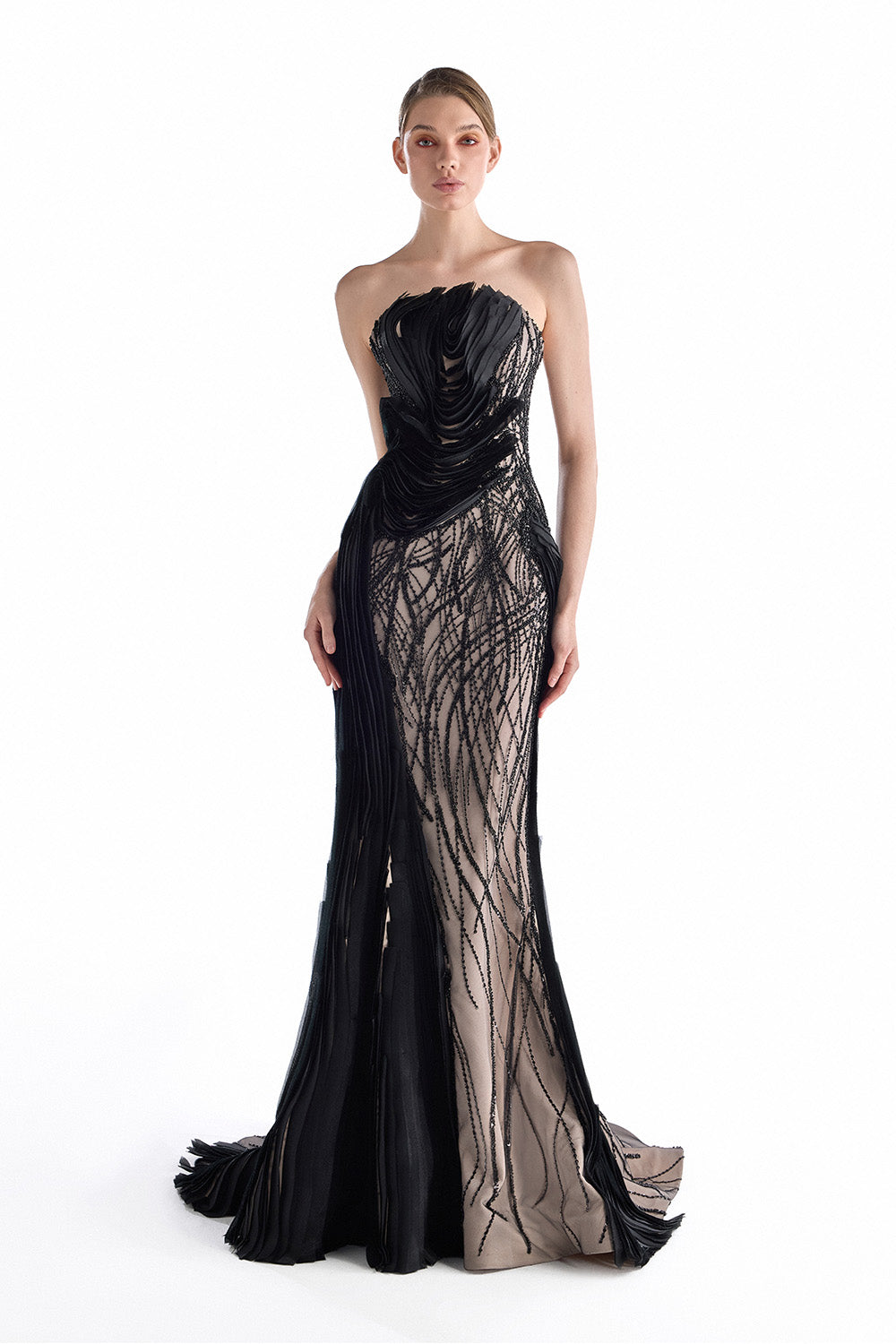 Gaby Charbachy, Architectural Beaded Gown | Esposa