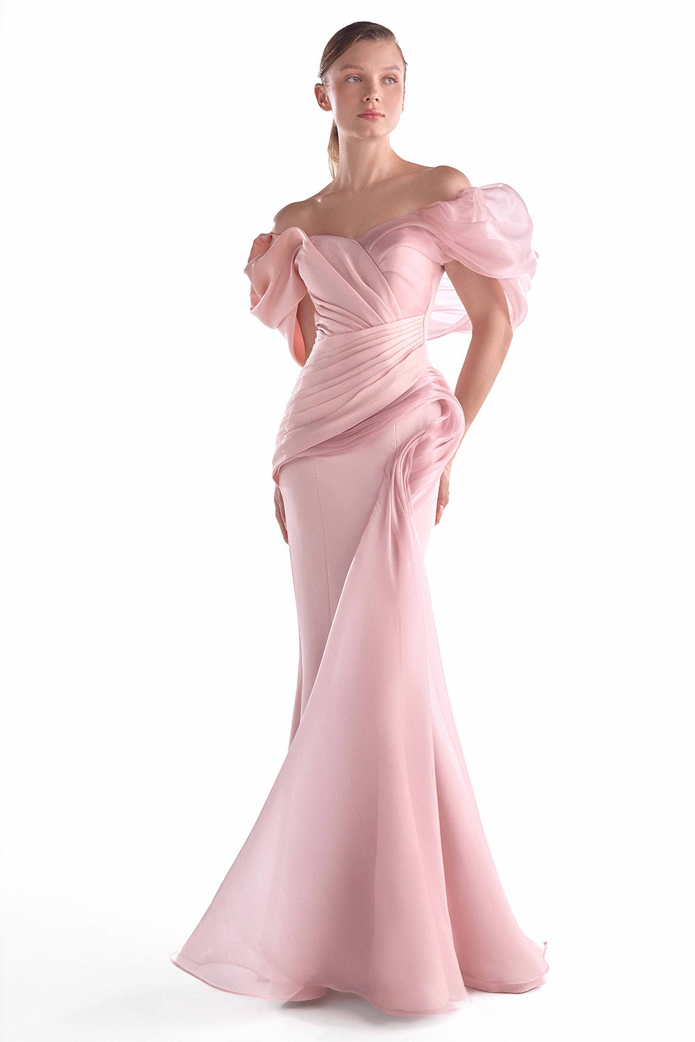 Gaby Charbachy, Draped Off-Shoulder Mermaid Gown | Esposa