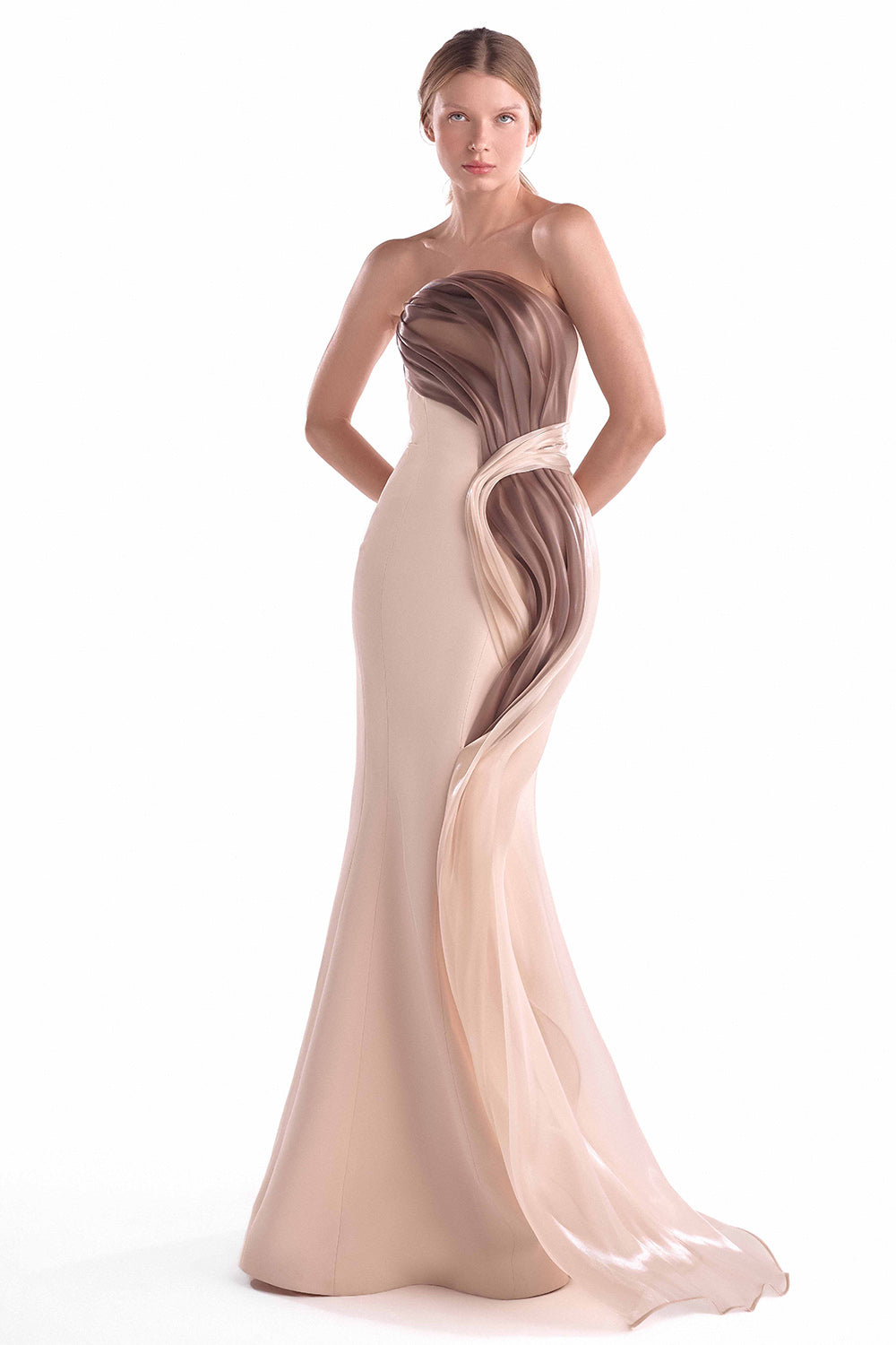 Gaby Charbachy, Draped Satin Mermaid Gown | Esposa
