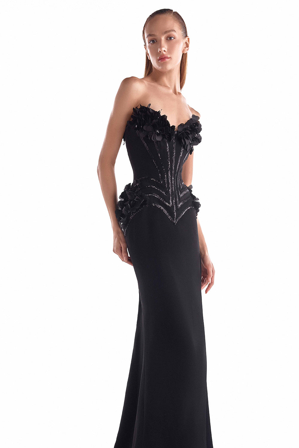 Gaby Charbachy, Embroidered Corset Mermaid Dress | Esposa
