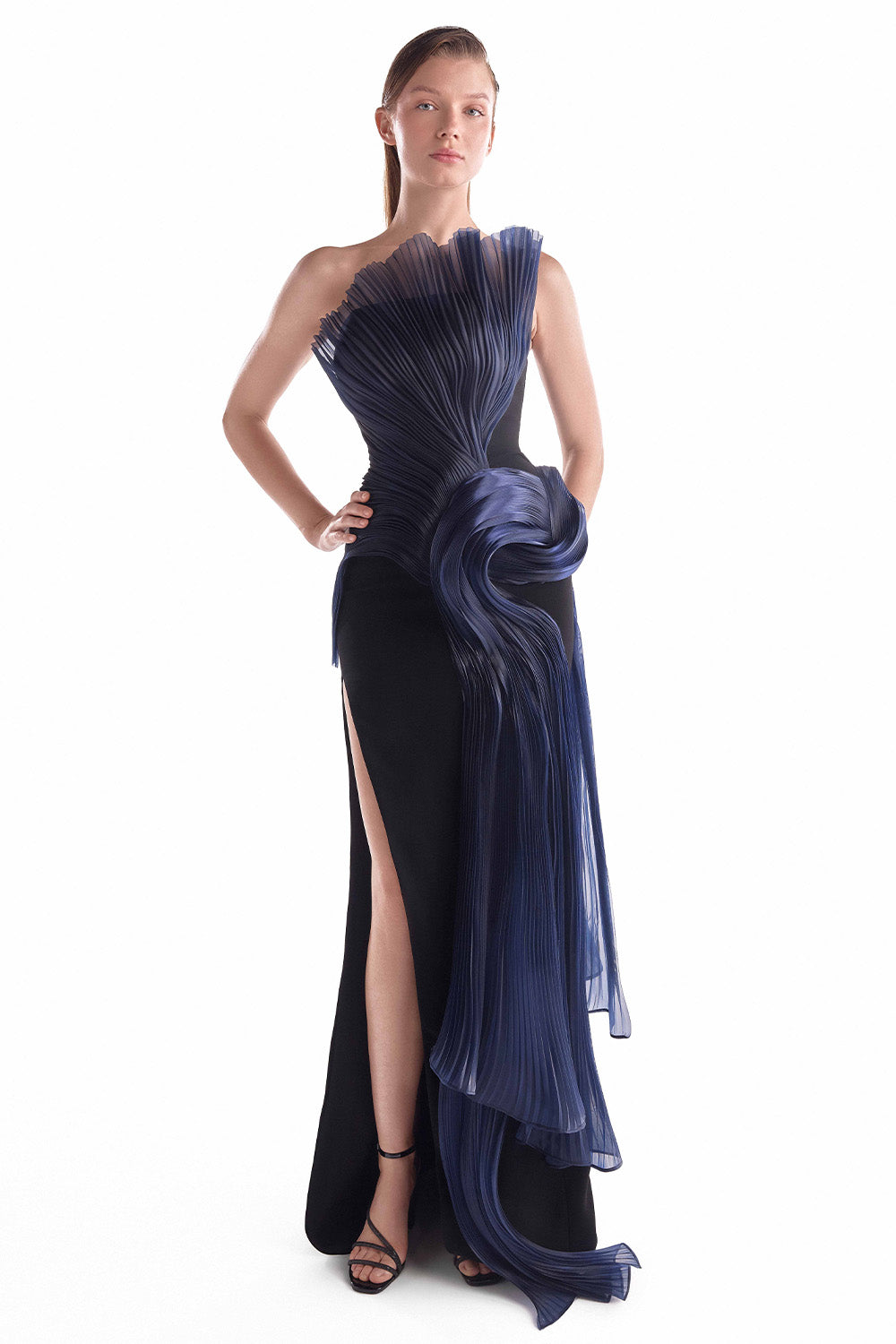 Gaby Charbachy, Sculptural Draped Evening Dress | Esposa