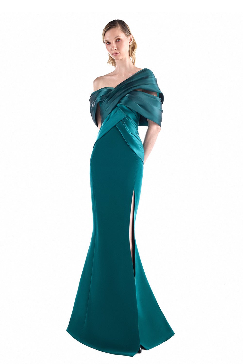 Gaby Charbachy, Sculptural Off-Shoulder Mermaid Gown | Esposa