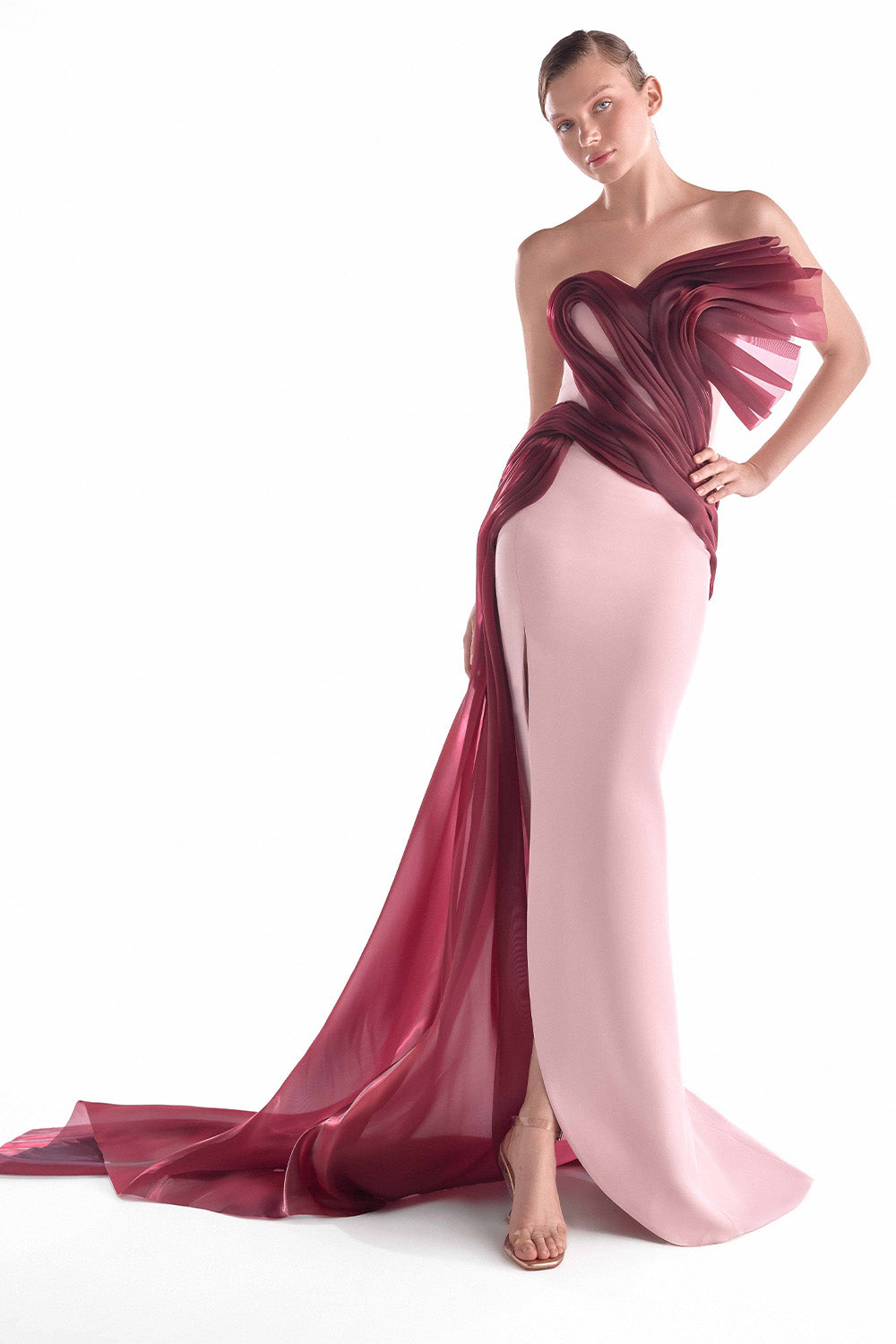 Gaby Charbachy, Sculptural Strapless Evening Dress | Esposa