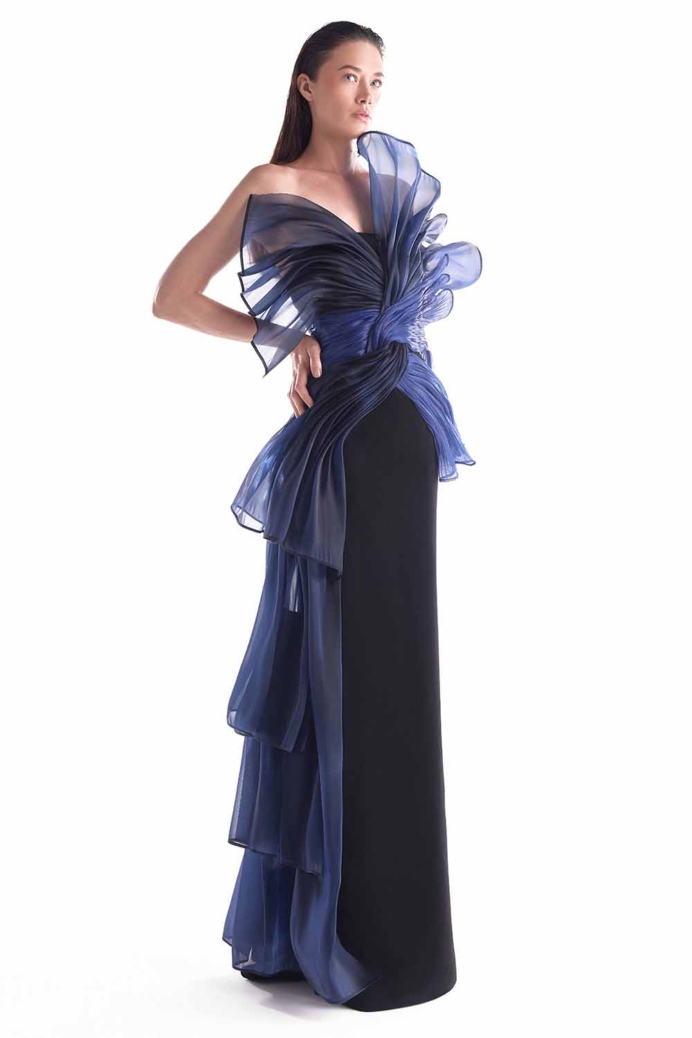 Gaby Charbachy, Sculptural Strapless Organza Dress | Esposa