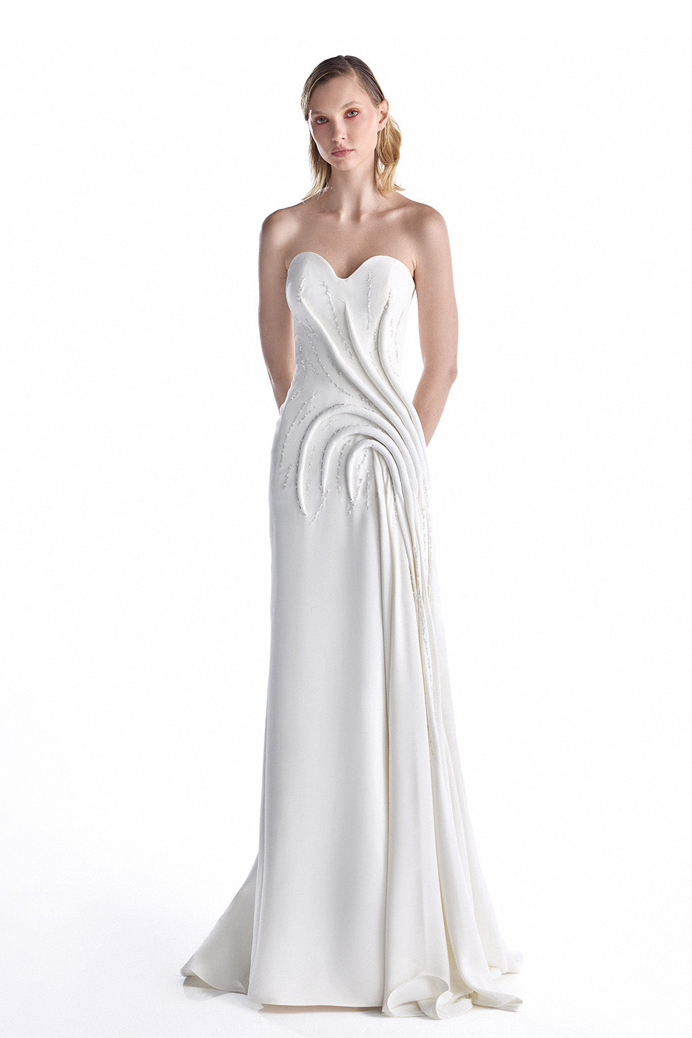 Gaby Charbachy, Timeless Satin Evening Gown | Esposa