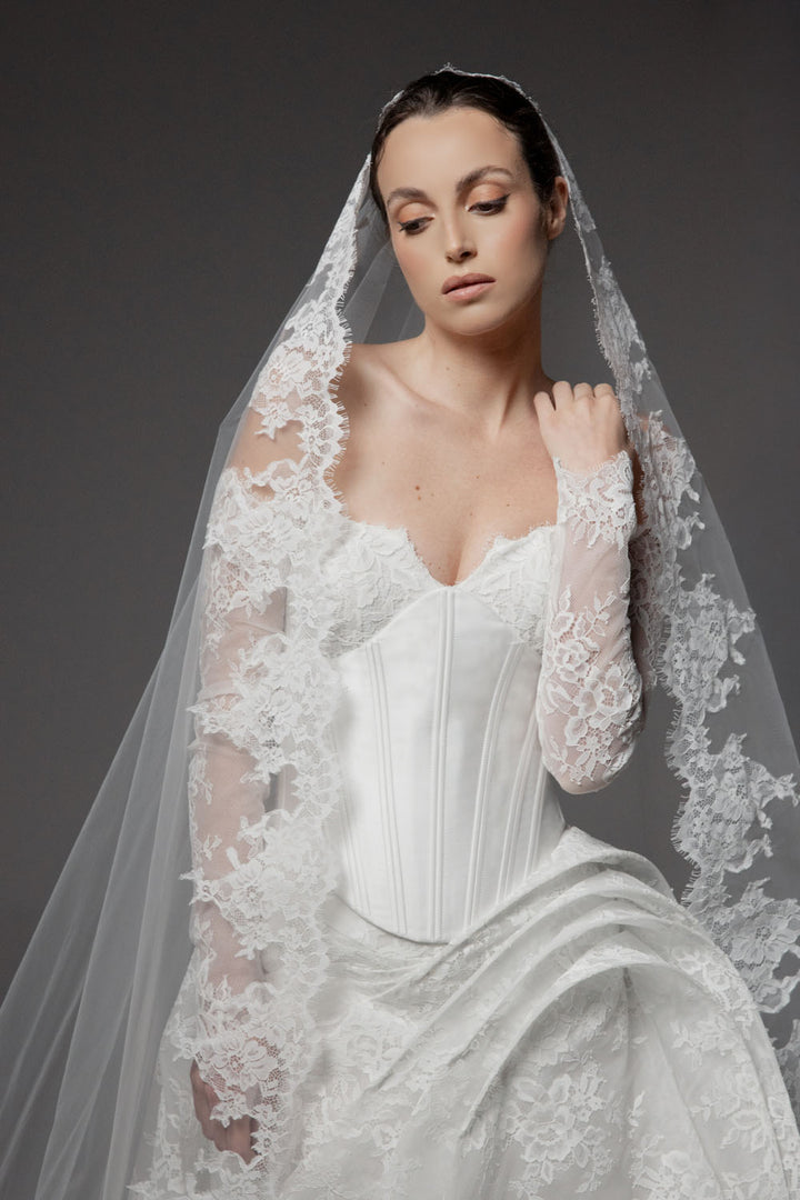 Plume by Kristie, Gemini, Romantic Lace A-Line Gown | Esposa