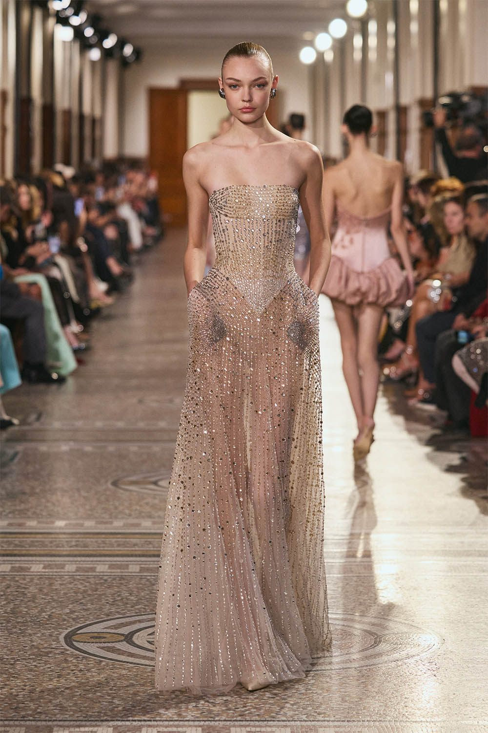Georges Hobeika, Crystal-Embellished Strapless Couture Dress | Esposa