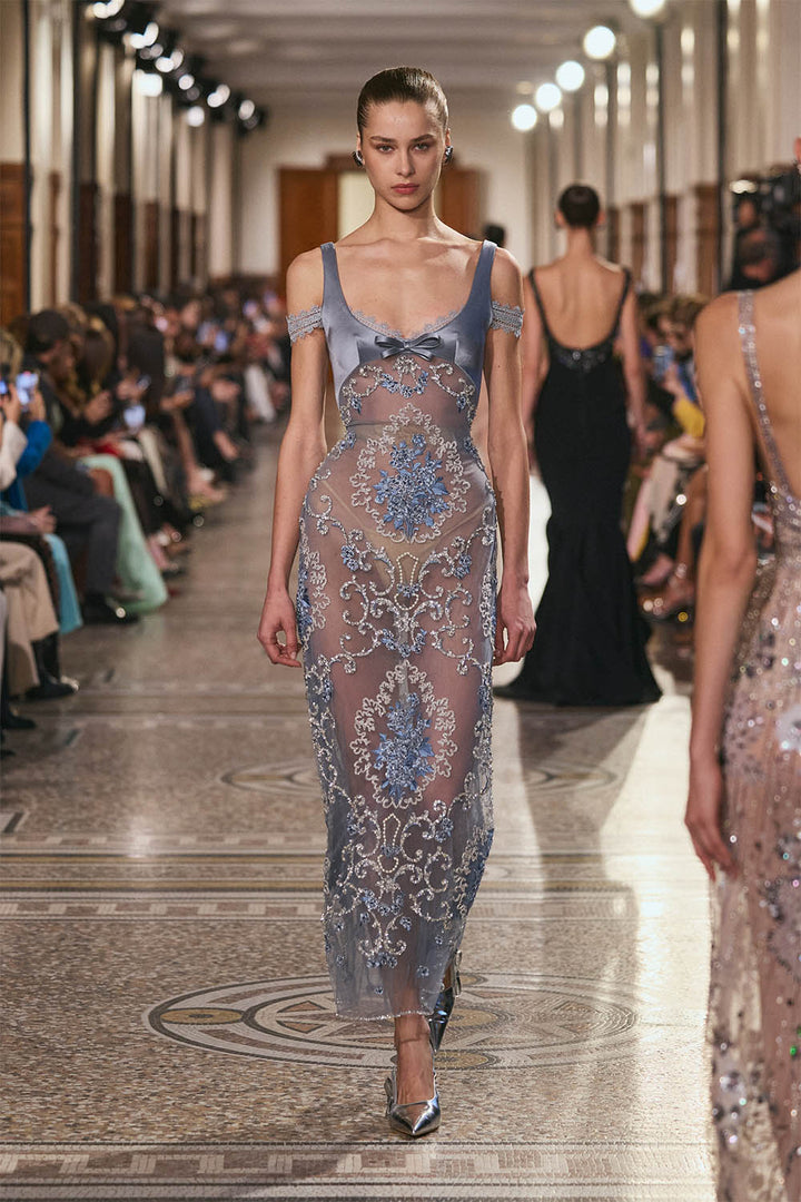 Georges Hobeika, Crystal Lace Straight Dress | Esposa
