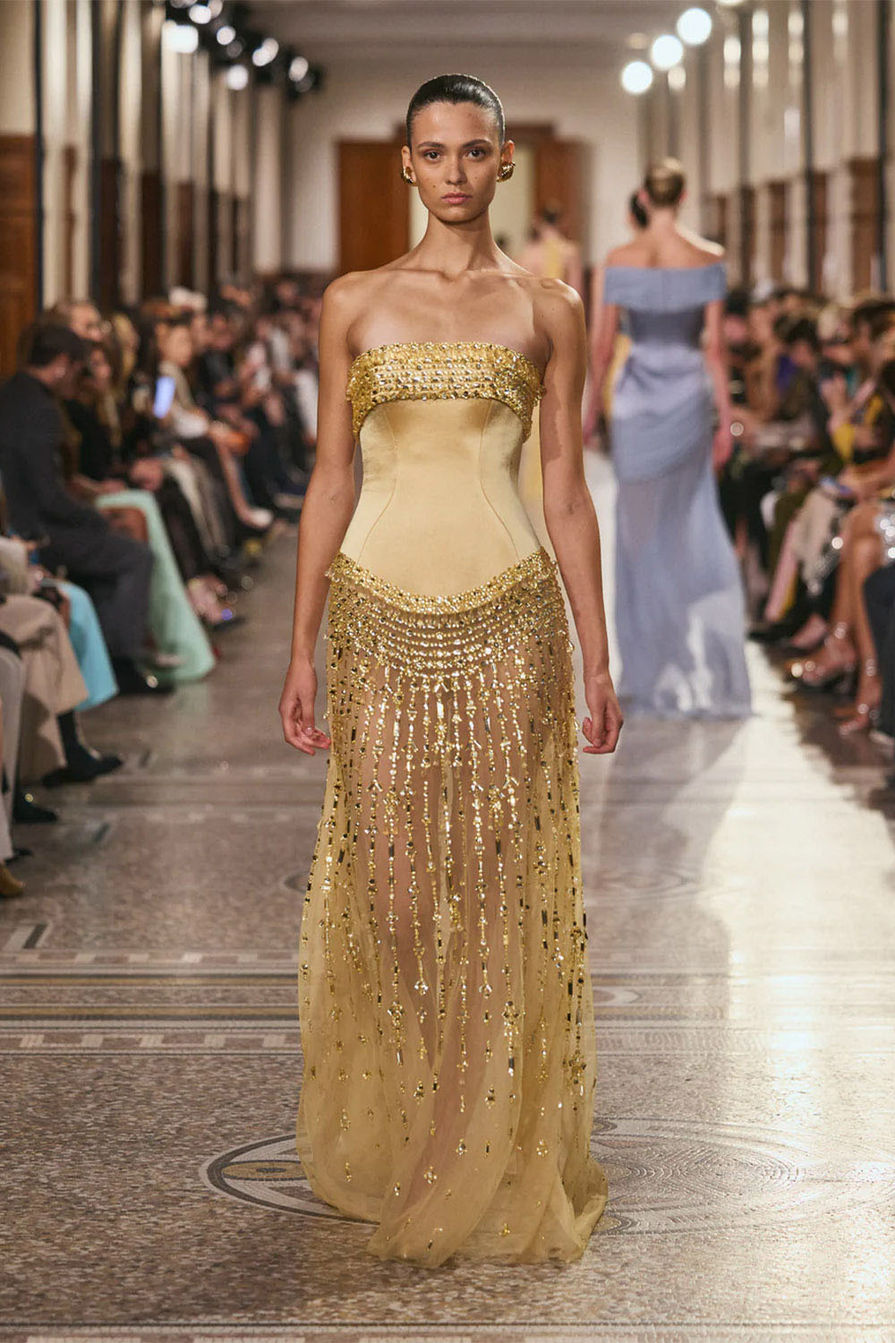 Georges Hobeika, Golden Embellished Corset Gown | Esposa