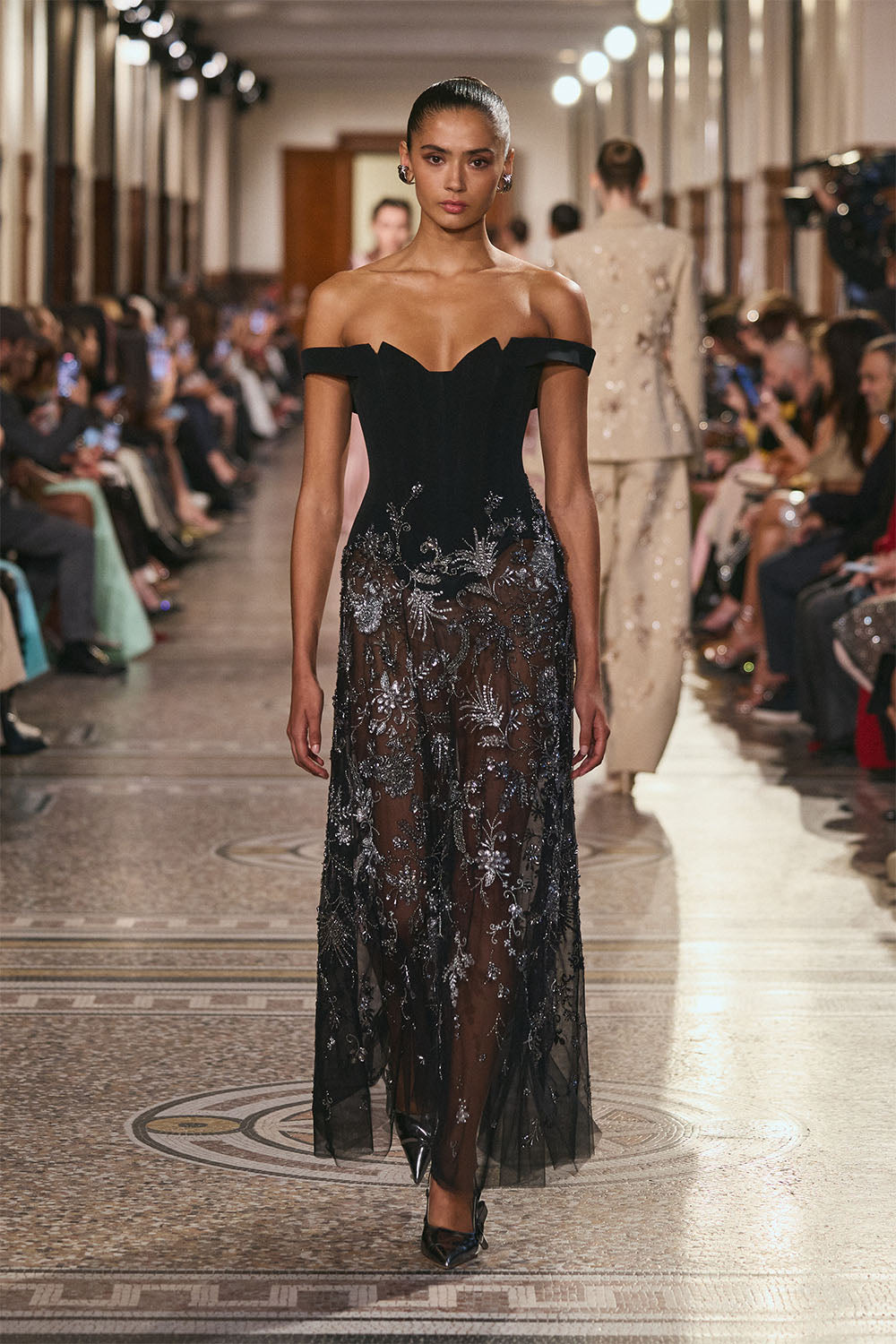 Georges Hobeika, Off-Shoulder Embellished Tulle Gown | Esposa