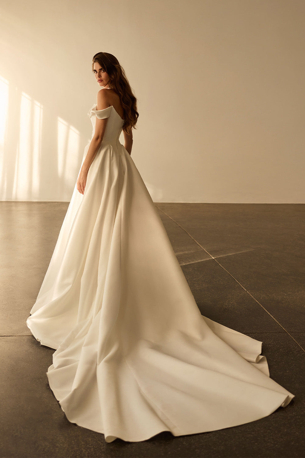 Milla Nova, Grace, Off-Shoulder Draped Corset Ball Gown | Esposa