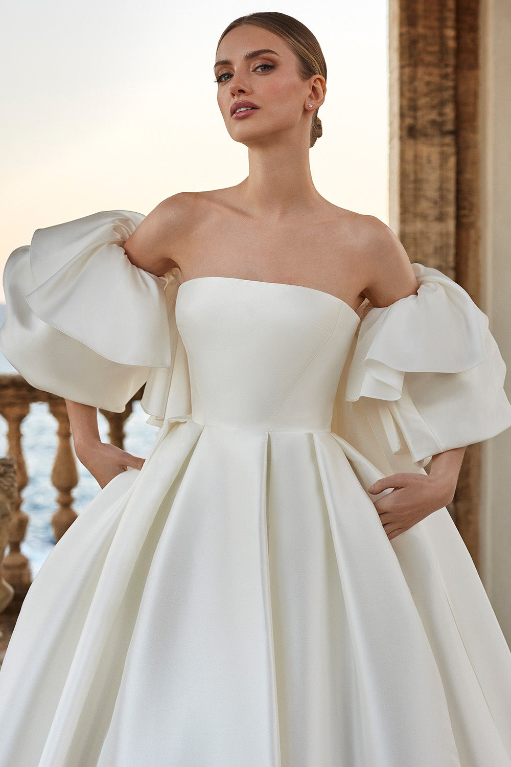 Pronovias, Mikado Strapless Dress | Esposa