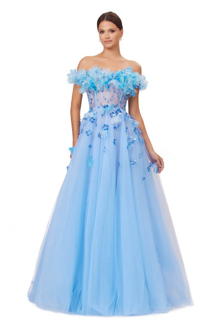 O'Blanc, Off Shoulder Tulle Gown | Esposa