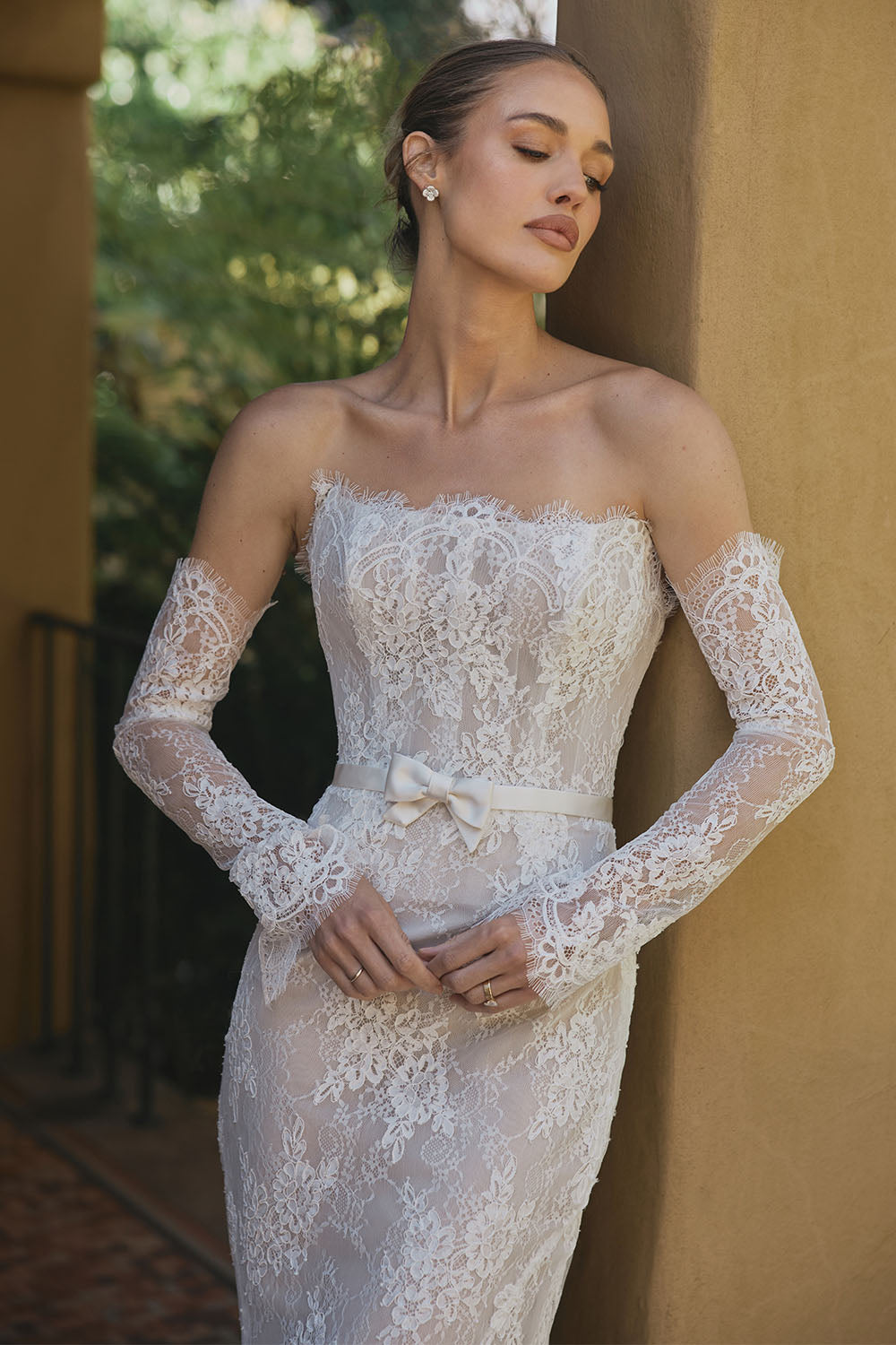 Steven Khalil, Hazel, Graceful Off-Shoulder Lace Gown | Esposa