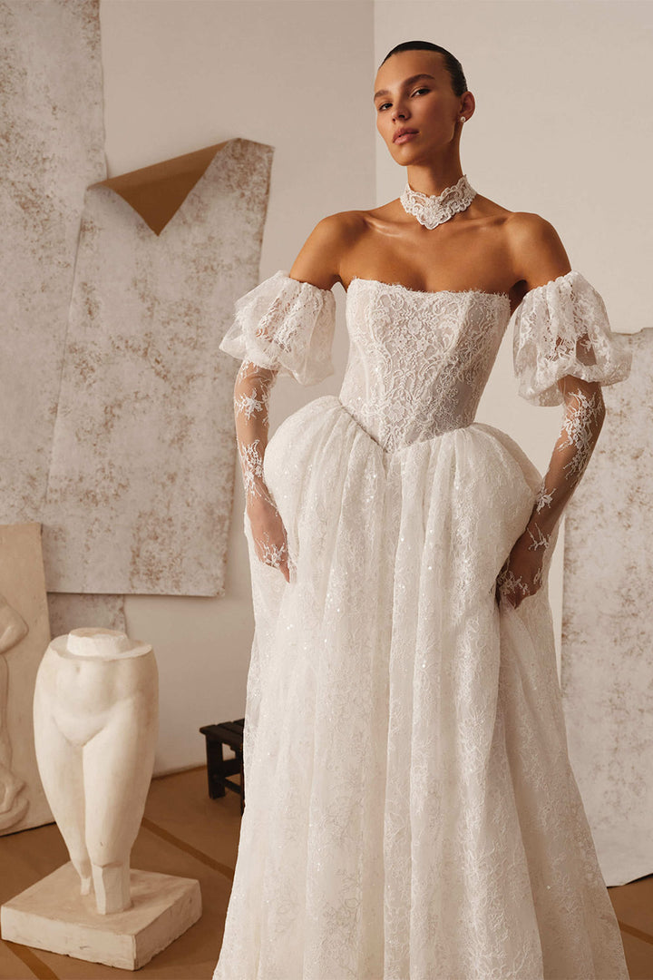 Milla Nova, Iverly, Ethereal Lace Ball Gown | Esposa