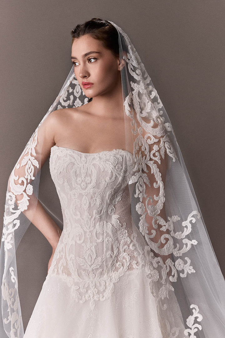 Plume by Kristie, Jana, Timeless Lace A-Line Gown | Esposa