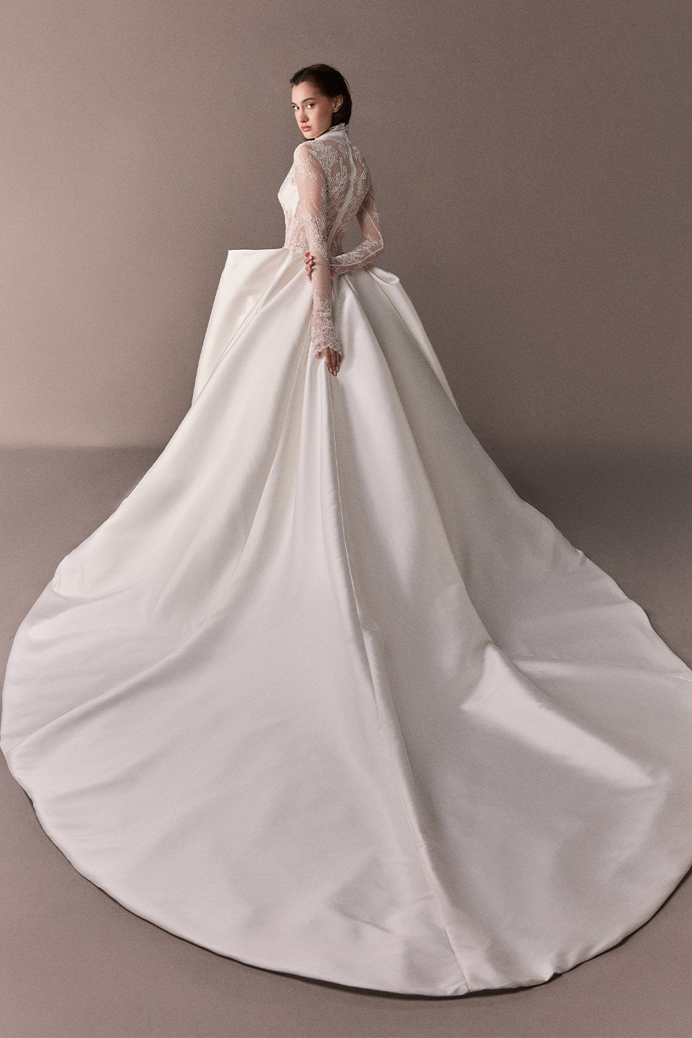 Plume by Kristie, Jeanette, Elegant Satin Ball Gown | Esposa