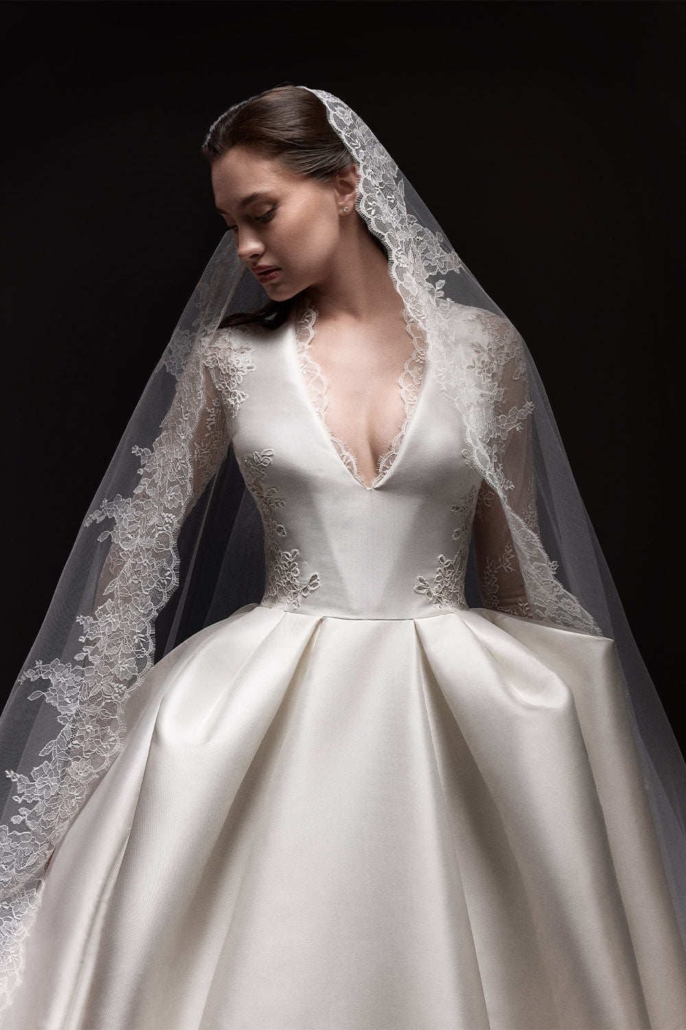 Plume by Kristie, Jeanette, Elegant Satin Ball Gown | Esposa